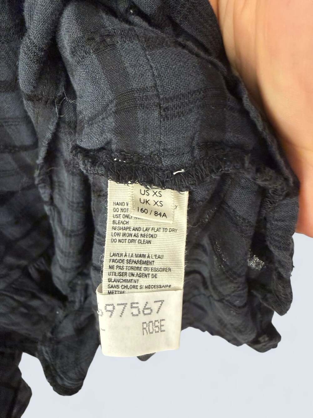 Free People Elora Mini Dress Size XS Black Plaid - Picture 7 of 8